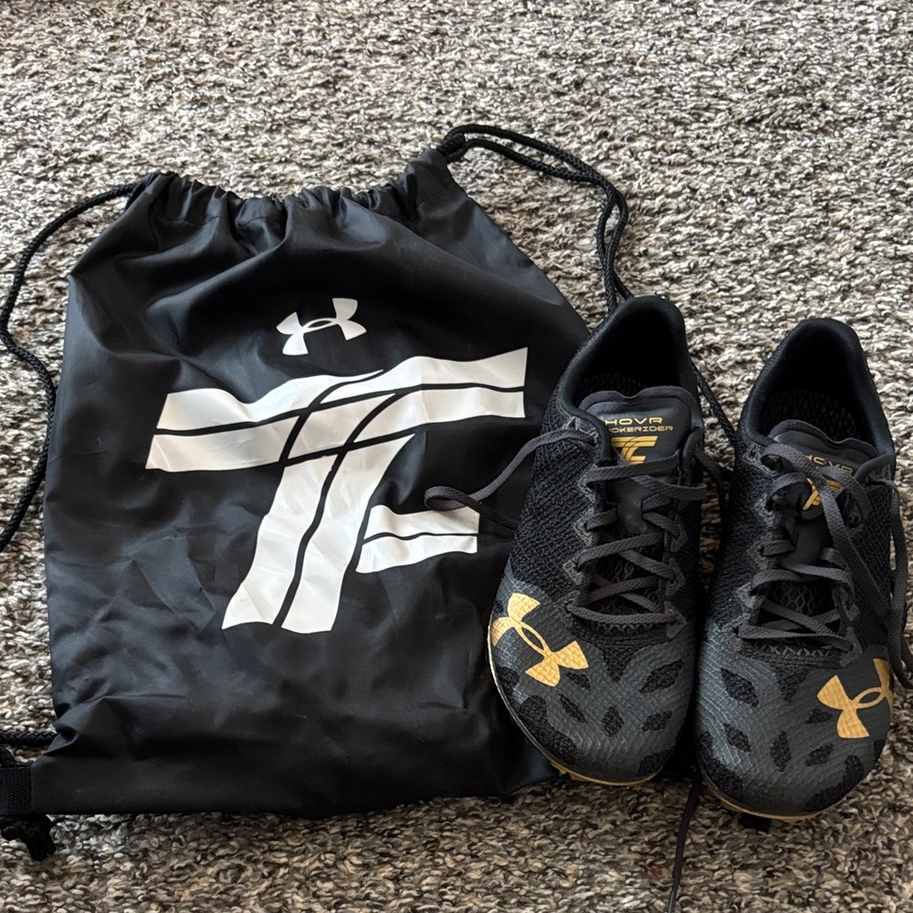Under Armour Black/Gold Athletic Spikes